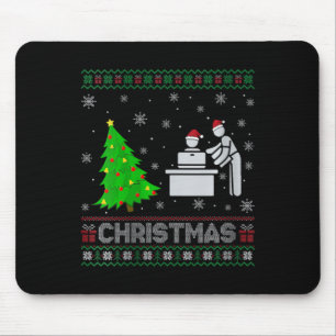 Vrouwen Persoonlijke Assistent Kerstboom Lighting Muismat