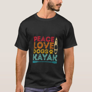 Vrouwen Perzik Liefde Honden Kajak Kajakken V Hals T-shirt