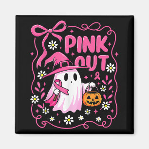 Vrouwen Pink Out Ghost Witch Borstkanker Bewustzij Magneet