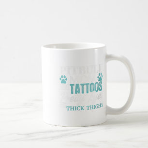 Vrouwen Pitbull Mom Tattoos Hondenliefhebber Grapp Koffiemok