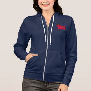 Vrouwen Plakken Scotty Schotse Terrier Jacket Gift Hoodie