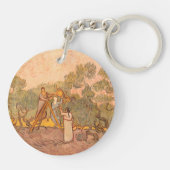 Vrouwen plukken olijven van Gogh: Sleutelhanger (Achterkant)