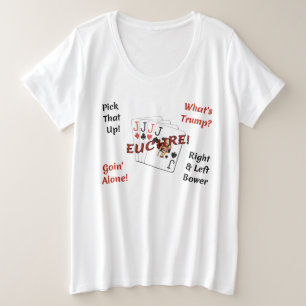 Vrouwen plus formaat Basic T-Shirt - Euchre!