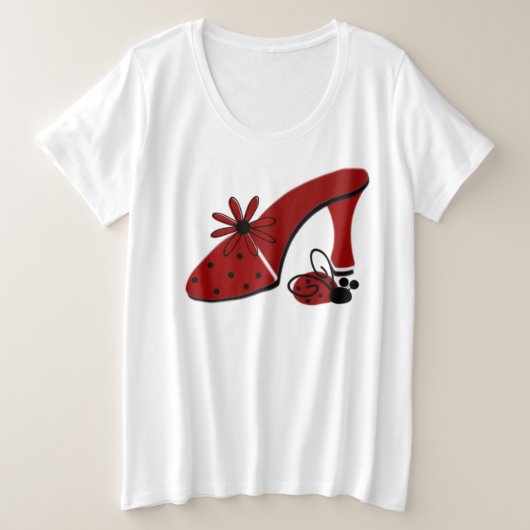 Vrouwen Plus-SizeBasicT-Shirt Grote Maat T-shirt (Design voorkant)