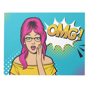 Vrouwen pop kunst notitieblok