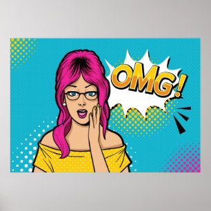 Vrouwen pop kunst poster