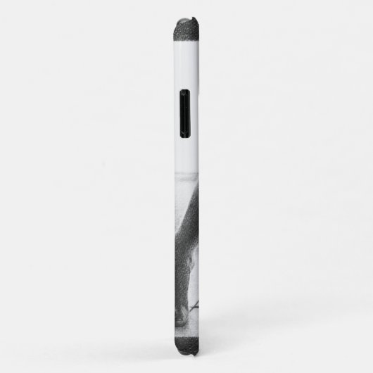 Vrouwen poten, glas en roos potloodtrekkunst Case-Mate iPhone case (Achterkant/rechts)