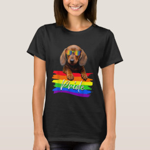 Vrouwen Pride Dachshund Dog Lgbt Gay Les Supporter T-shirt