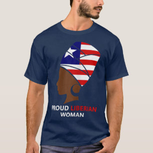 Vrouwen Proud Liberian Woman Liberia Vlag T-Shirt