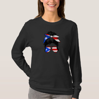 Vrouwen Puerto Rico Puerto Rican Flag Pride Girl H T-shirt