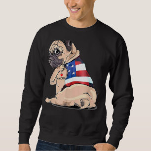 Vrouwen Pug Dog Tattoo Ik hou van mama Trui