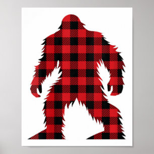 Vrouwen Red Buffalo Plaid Bigfoot Matching Family  Poster