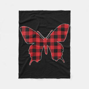 Vrouwen Red Buffalo Plaid Butterfly Matching Famil Fleece Deken