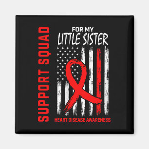 Vrouwen Red Little Sister Heart Disease Awareness Magneet