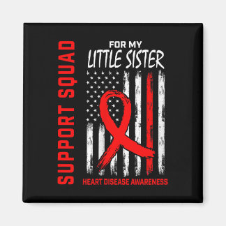 Vrouwen Red Little Sister Heart Disease Awareness  Magneet