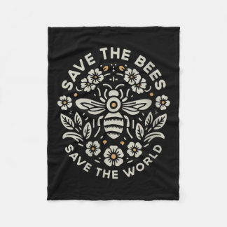 Vrouwen redden de bijen redden de wereld fleece deken