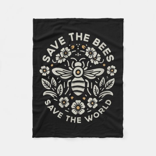 Vrouwen redden de bijen redden de wereld fleece deken (Voorkant)