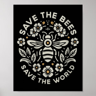 Vrouwen redden de bijen redden de wereld poster