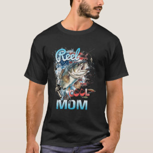 Vrouwen Reel Cool Mom Amerikaanse Vlag Funny Uncle T-shirt