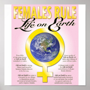 Vrouwen Regel het leven op aarde poster