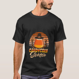 Vrouwen  Retro Funny Candy Corn Seizoen Dank T-shirt