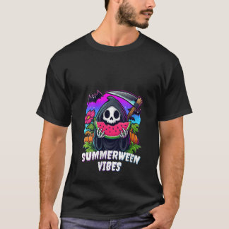 Vrouwen Retro Ghost Summerween Vibes Watermelon Sp T-shirt