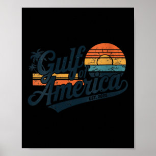 Vrouwen Retro Golf van de VS Amerika EST 2025 Amer Poster