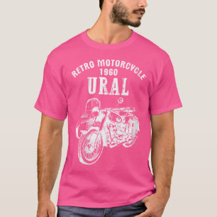 Vrouwen Retro Motorfiets Ural - zijspan M T-shirt