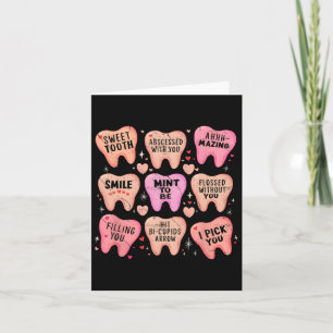 Vrouwen Retro Tandheelkundige Tand Valentijn Snoep Kaart