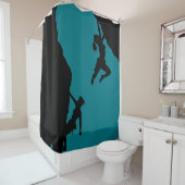 vrouwen rock klimmen douche gordijn (In situ)