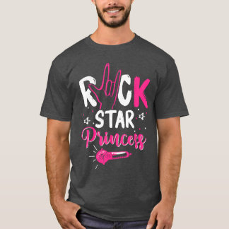 Vrouwen Rockster Verjaardag Meisje Rock Ster Prins T-shirt