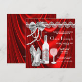 Vrouwen Rode verjaardagsfeestje tot in de perfecti Kaart (Voorkant / Achterkant)