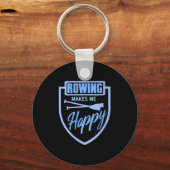 Vrouwen roeien brengt me vreugde watersport bemann sleutelhanger (Voorkant)