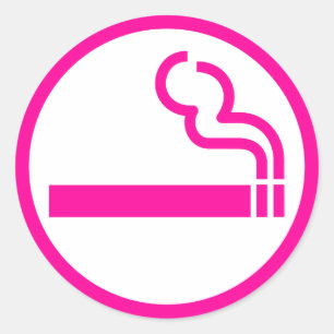 Vrouwen roken 喫 煙 女 Japanse 性 Ronde Sticker