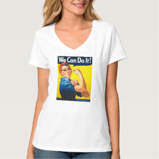 Vrouwen Rosy de Riveter T Shirt - we kunnen het do