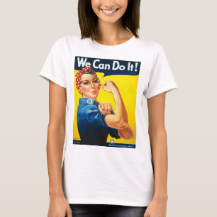 Vrouwen Rosy de Riveter T Shirt - we kunnen het do