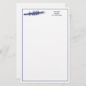 Vrouwen Rowers-team watersport blauw Briefpapier (Voorkant / Achterkant)