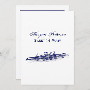 Vrouwen Rowers-team watersport blauw Kaart