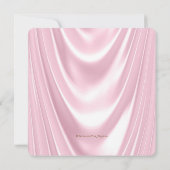 Vrouwen Roze en Goud Verjaardagsfeest Satijn Kaart (Achterkant)