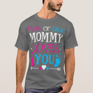 Vrouwen roze of blauwe mama houden van je - mama o t-shirt