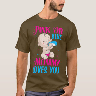 Vrouwen roze of blauwe mama houden van je - mama o t-shirt