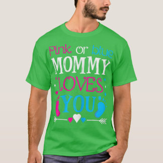 Vrouwen roze of blauwe mama houden van je - mama o t-shirt