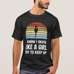 Vrouwen schaatsen t-shirt