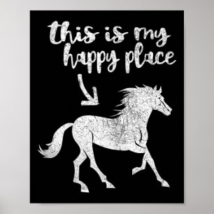 Vrouwen Schattige Paardrijden T-shirt - Paardenrug Poster