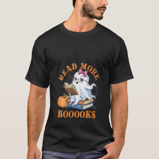 Vrouwen Schattigee boeken Ghost Lees meer Boeken F T-shirt