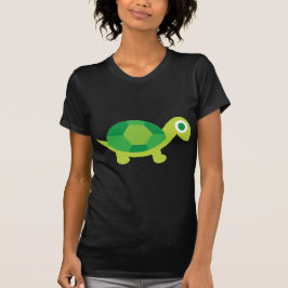 Vrouwen Schattigee Groene Schildpad Graphic T-shir T-shirt
