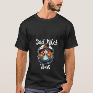 Vrouwen Schattigee Heks Spooky Haunted Design Bad  T-shirt