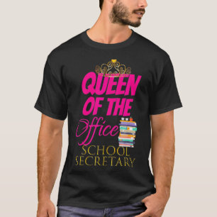 Vrouwen Schattigee Koningin van de Kantoor School T-shirt