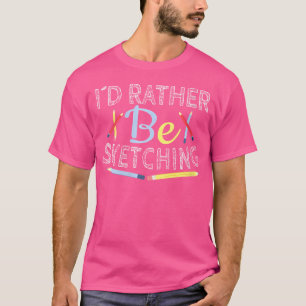 Vrouwen schetsen liever Illustrator T-shirt