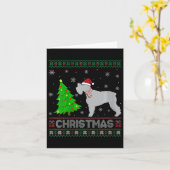 Vrouwen Schnauzer Hond Xmas Tree Lighting Ugly Chr Kaart (Gele Bloem)